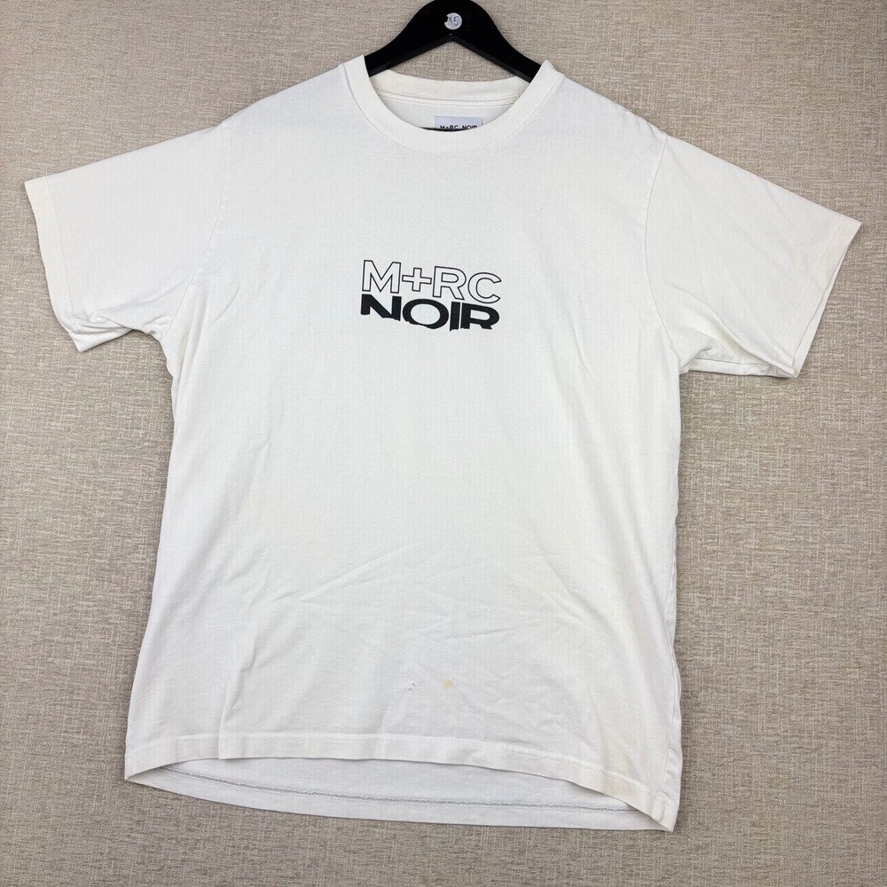 M+RC Noir Mens White Logo Graphic T-Shirt Size Medium Cotton Portugal CJ-12